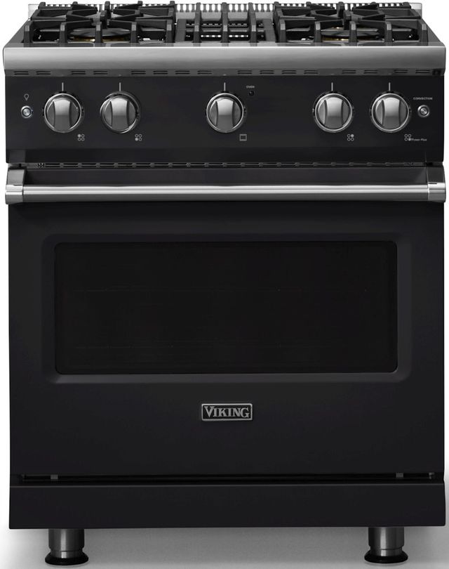 Viking® 5 Series 30" Onyx Pro Style Gas (LP) Range with Polished Chrome Trim-0