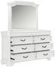 New Classic® Home Furnishings Lyndhurst Vintage White Dresser and Mirror Set-3