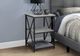 Monarch Specialties Inc. Grey 26"H Three Tier Black Metal Accent Table-2