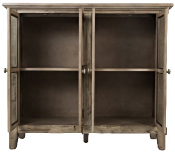 Jofran Inc. Rustic Shores Watch Hill Brown Gray 4-Door Accent Cabinet-2