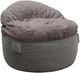 CordaRoy's® Nest Charcoal Bunny Fur Full Adult Bean Bag Chair-0