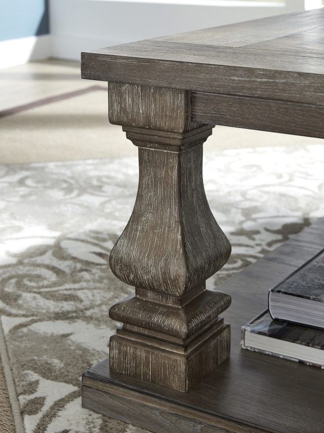 Signature Design by Ashley® Johnelle Weathered Gray Coffee Table-3