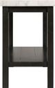 Elements International Marcello White Sofa Table with Black Base-3