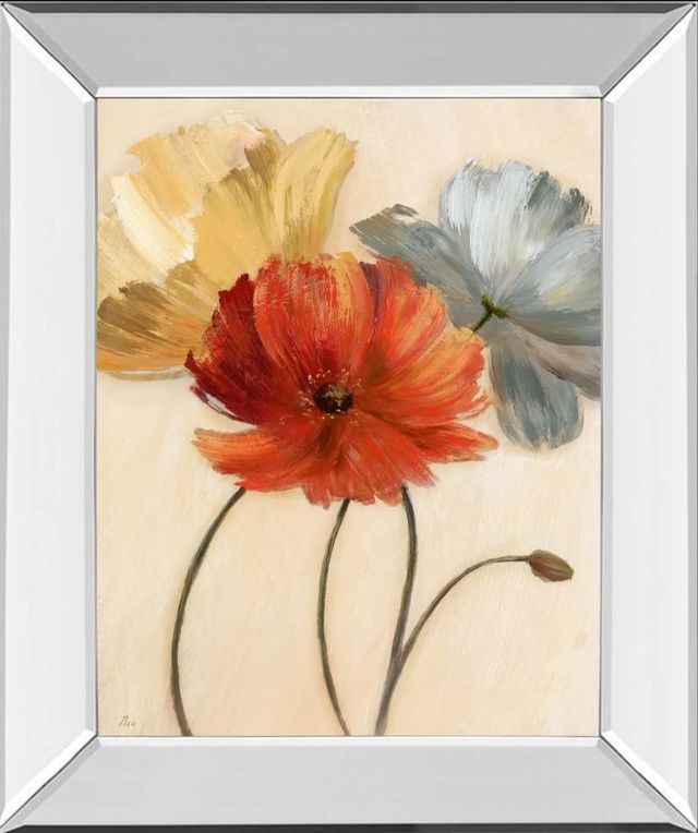 Classy Art Poppy Palette l by Nan Mirror Framed Wall Art-0