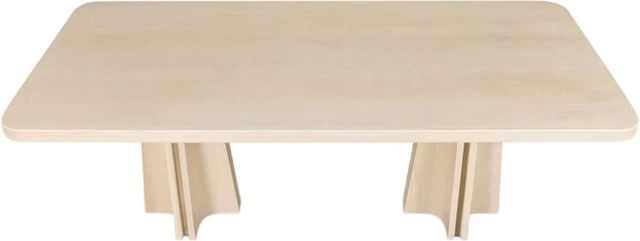 Modus Furniture Zinnia White Sand Double Pedestal Dining Table-3