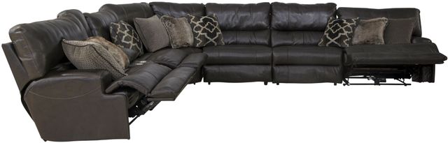Catnapper® Como 7-Piece Chocolate L-Shape Power Reclining Sectional-1