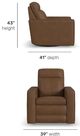 Flexsteel® Dutch Cortado Leather Power Swivel Gliding Recliner with Power Headrest and Lumbar-2
