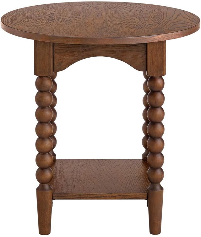 Martin Svensson Turned Wood Cocoa Brown End Table-0