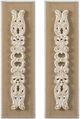 A & B Home Set of 2 Antique Washed White Wall Art Panels-0