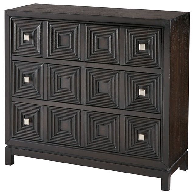 Olliix by Madison Park Brown Cecilia Accent Chest with 3 Drawers-3