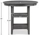 New Classic® Home Furnishings Cori 5-Piece Gray Counter Height Dining Set-2
