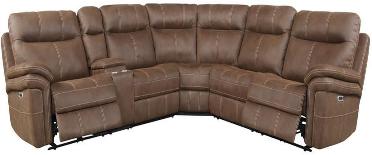 Parker House Mason 6-Piece Dark Kahlua Sectional - Thumbnail 4