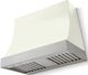 La Cornue CornuFé Marquee 36" Pure White Range Hood with Satin Chrome Trim-0