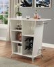 Furniture of America® Fuero Chrome/White Bar Table-1