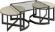 Hammary® Portrait 3-Piece Flat White/Glass Top Nesting Coffee Table Set with Matte Black Base-0