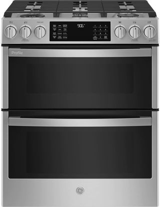 GE Profile™ 30" Fingerprint Resistant Stainless Steel Smart Slide-In Gas Convection Range