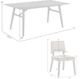 Armen Living Channell 5-Piece Charcoal/Walnut Dining Table Set-2
