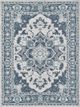 KAS Rugs Dahlia Ivory/Blue Medallion 5'x7' Area Rug-2