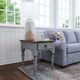 Flexsteel® Plymouth Medium Brown Top End Table with Distressed Graywash Base-1