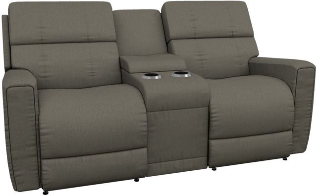 La-Z-Boy® Apollo Smoke Power Reclining Loveseat with Console, Headrest, and Lumbar-0