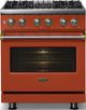 Viking® 5 Series 30" Spriced Cider Pro Style Dual Fuel (LP) Range with Polished Chrome Trim-2