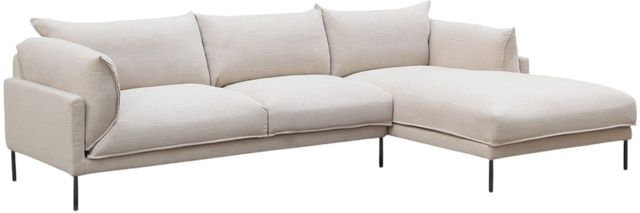 Moe's Home Collection Jamara 2-Piece Sandy Beige Right-Arm Facing Sectional and Chaise-0