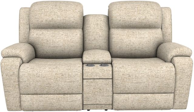 La-Z-Boy® Dorian Hickory Power Reclining Loveseat with Console and Headrest-1