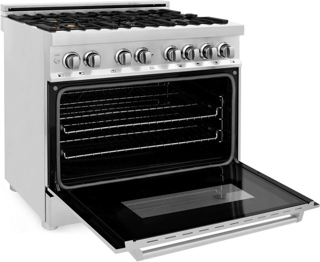 ZLINE 36" Stainless Steel Pro Style Dual Fuel Range-1