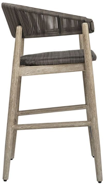 Uttermost® Dermott Cerused Wheat Wooden Outdoor Counter Stool-4