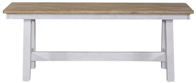 Liberty Furniture Lindsey Farm Sandstone/Weathered White Bench-2