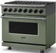 Viking® 7 Series 36" Eucalyptus Pro Style Dual Fuel Range-3