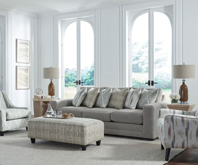 Fusion Furniture Charlotte Cremini Gray 98" Sofa-1