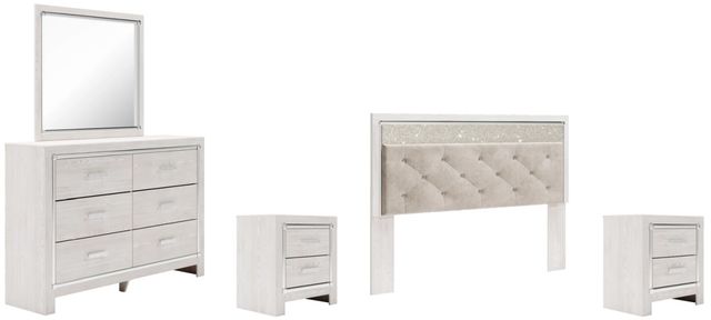 Signature Design by Ashley® Altyra 5-Piece White King Panel Headboard Bed Set-0