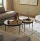 Four Hands Yoko 2-Piece Smoked Brown Nesting Table Set with Matte Black Base-4