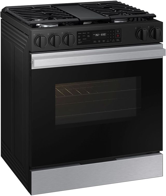 Cuisinière au gaz encastrée de 30 po Samsung® Bespoke de 6,0 pi³ - Acier inoxydable résistant aux traces de doigts-1