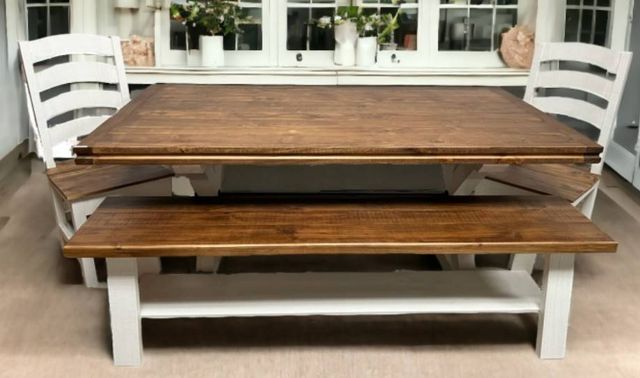 Million Dollar Rustic 4-Piece Brown/Frosted White Dining Set-1