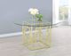 Coaster® Starlight Clear/Brass Round Dining Table-4