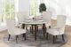 New Classic® Home Furnishings Essence White Marble Round Table Top with Brown Base-1