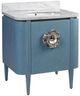 Currey & Company Briallen 30" Blue Vanity with Oval Undermount Sink-1