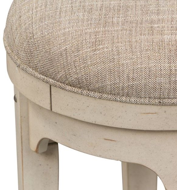 Liberty Furniture Morgan Creek Antique White/Ivory Console Swivel Stool-3