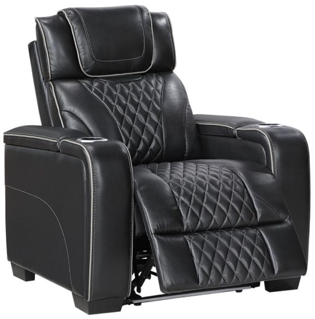 Homelegance® Apex Black Power Recliner with Headrest-2