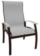 Telescope Casual Belle Isle Abalone/Kona Aluminum/Fabric Outdoor Sling Supreme Arm Chair with Laguna Rustic Polymer Arm Accent-0