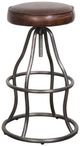 LH Home Seating Coachella Bowie Gunmetal/Vintage Brown Adjustable Stool-0