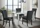 Elements International Bellini 5-Piece Black/White Rectangular Dining Set-2