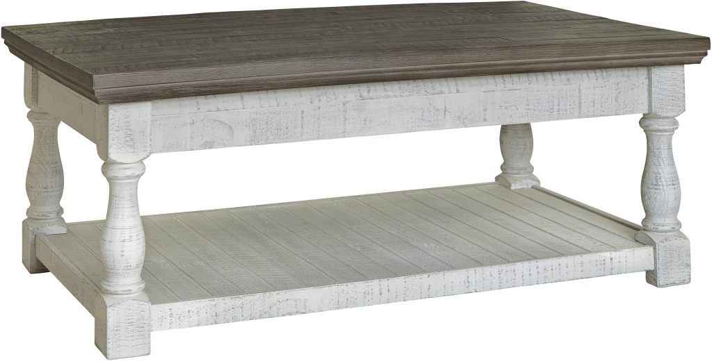 Signature Design by Ashley® Havalance Gray Lift-Top Cocktail Table with White Base