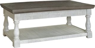 Signature Design by Ashley® Havalance Gray Lift-Top Cocktail Table with White Base