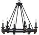 Cal® Lighting & Accessories Cruz 6-Light Bronze/Wood Chandelier-1