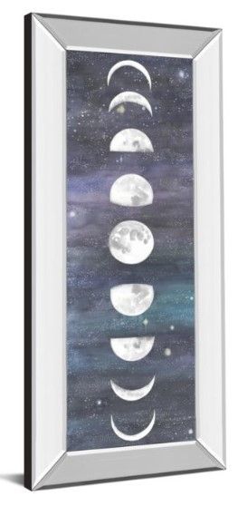 Classy Art Moon Chart I by Naomi Mccavitt Mirror Framed Wall Art-1