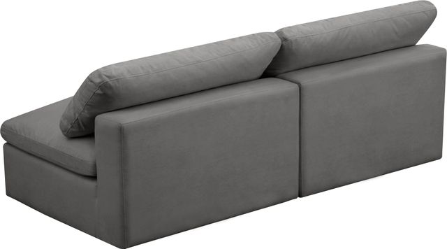 Meridian Furniture Cozy Grey Velvet 78" Cloud Modular Armless Sofa-1