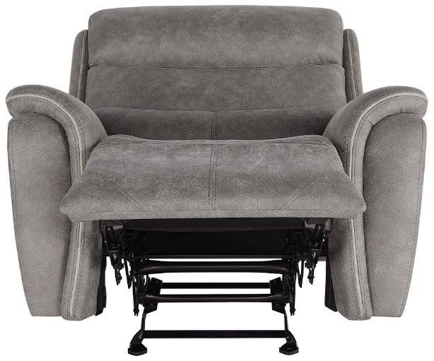 New Classic® Home Furnishings Kamari Gray Manual Glider Recliner -3